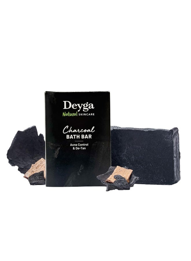 Deyga Charcoal Soap | Reduces Acne & Blackheads | Deep Cleansing & Detoxifying Bath Bar | Controls Oil | For Oily & Acne-Prone Skin - Image 1